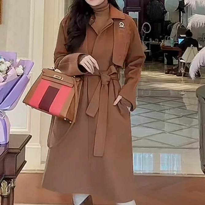 全新未使用 Hermes/爱马仕 羊毛大衣/34码/Xspa4938