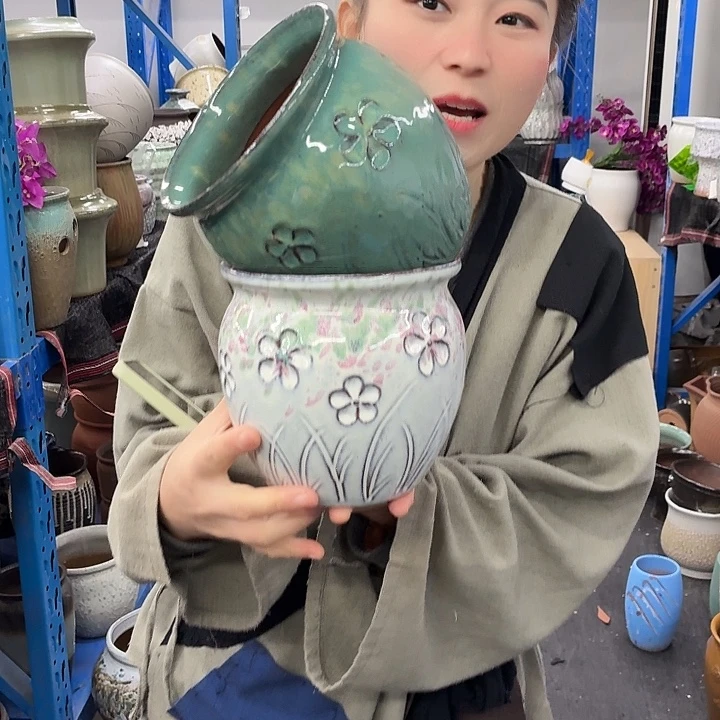 15×15 -粗陶花盆有孔-买买买