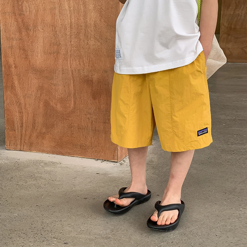 儿童夏季速干衣服短裤薄款韩版男童新款沙滩裤休闲运动五分裤夏款