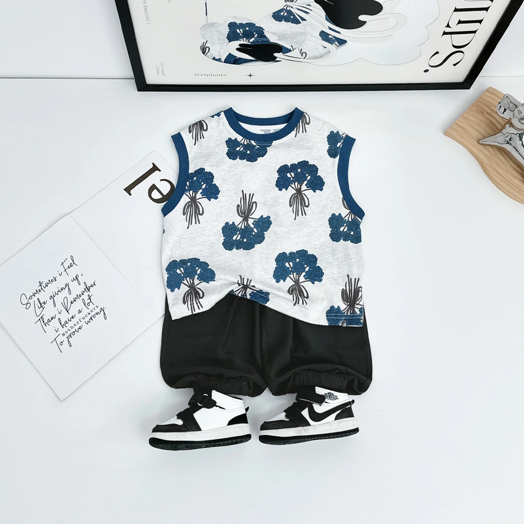 儿童装夏装背心套装无袖男童夏季2025夏新款 WGZ125 悠悠童话童装