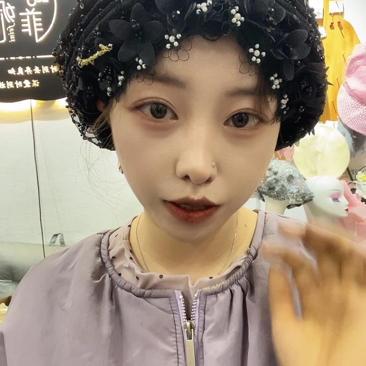 纯棉黑色繁华款包头帽子