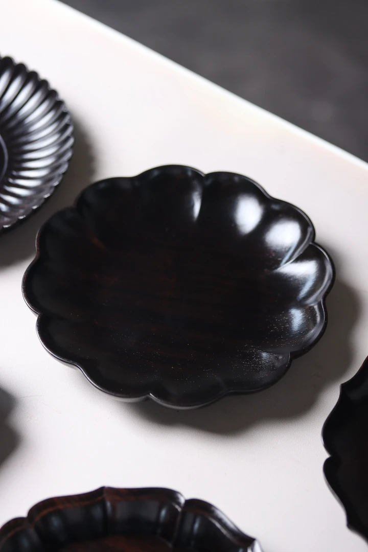 紫光檀整木干果盘零食坚果盘