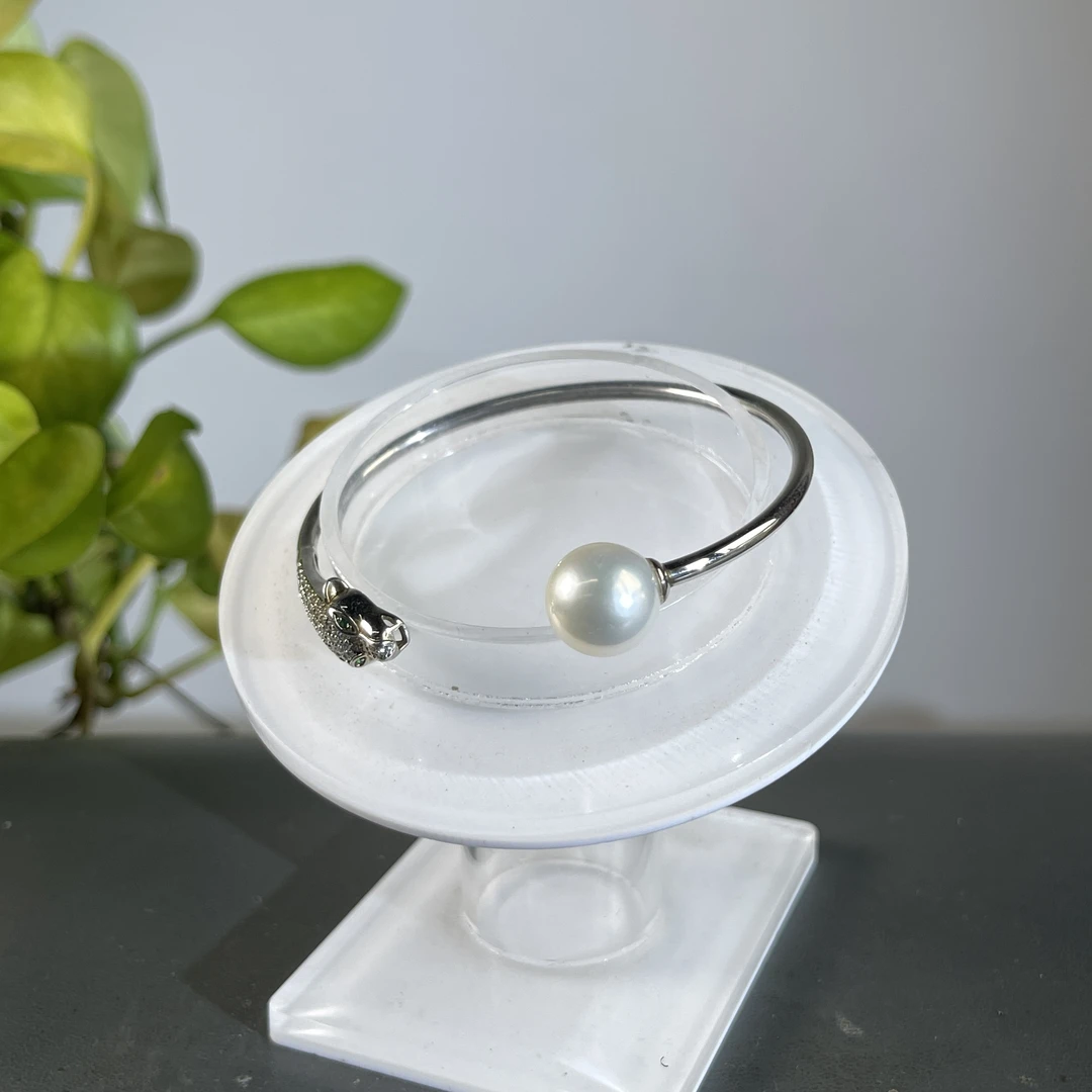 JXB04-85  S925镶嵌淡水珍珠手镯