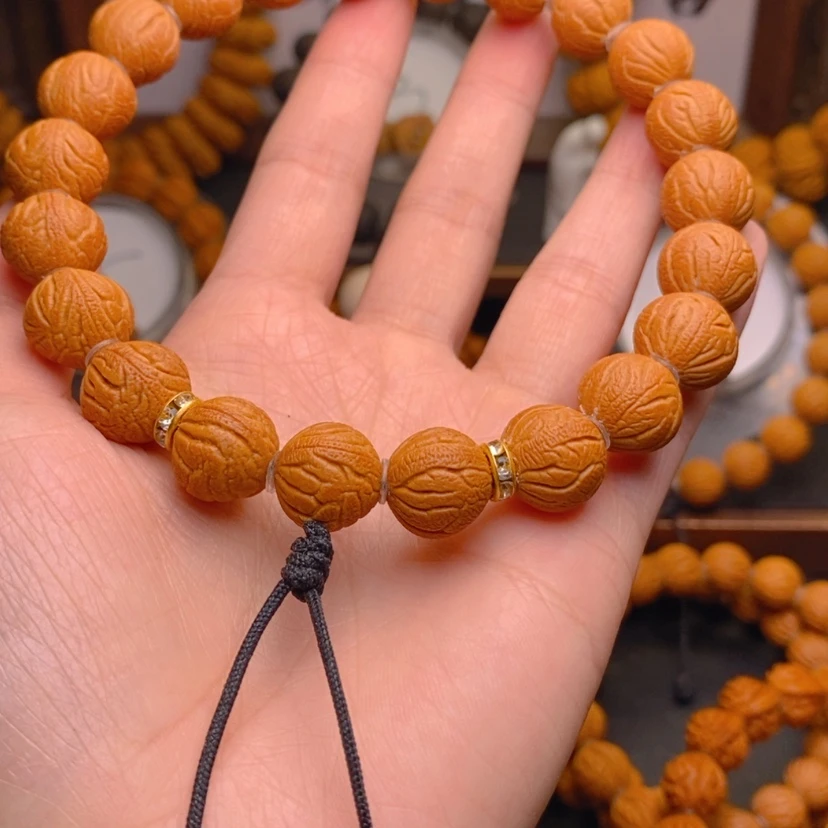 【闪购商品】桃核手串平**乐龙文桃核