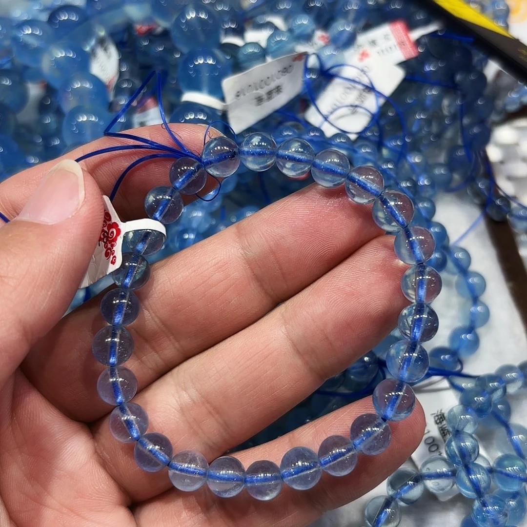 左***吖水晶手串未镶嵌海蓝