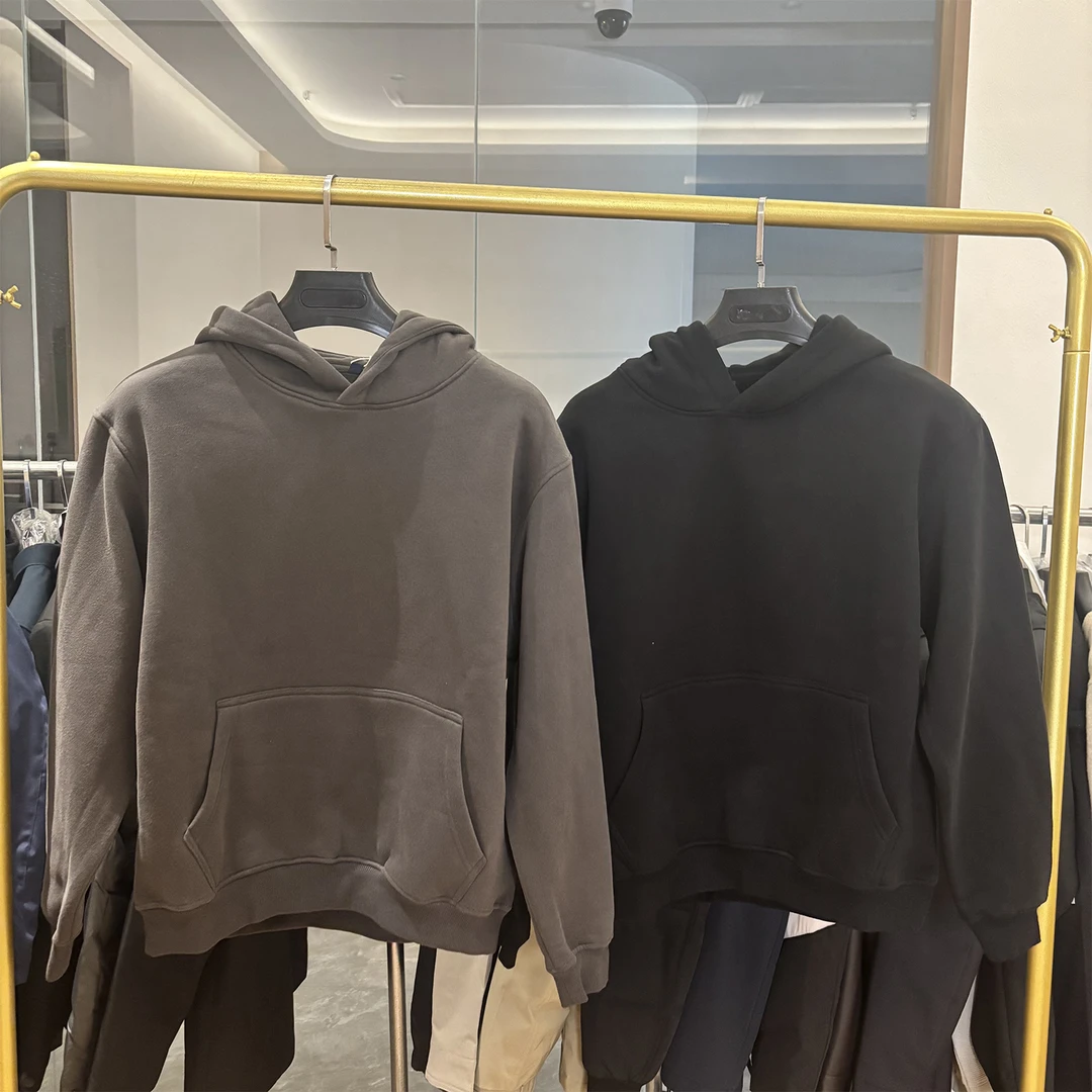 商场单！恒温暖皮！冬季加厚抓绒复古时尚袋鼠兜宽松连帽卫衣外套