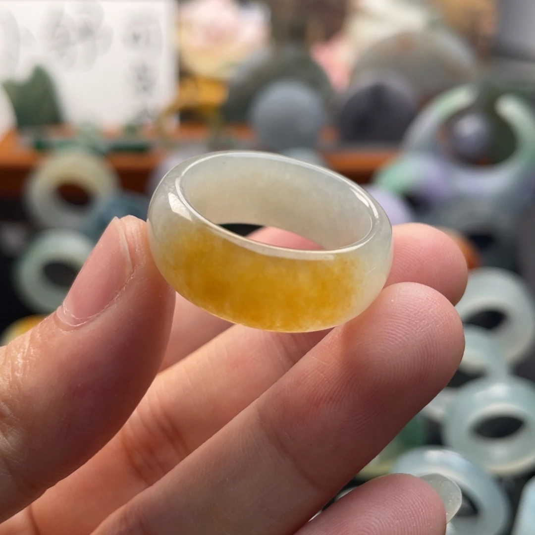 定制翡翠未镶嵌  太阳黄翡