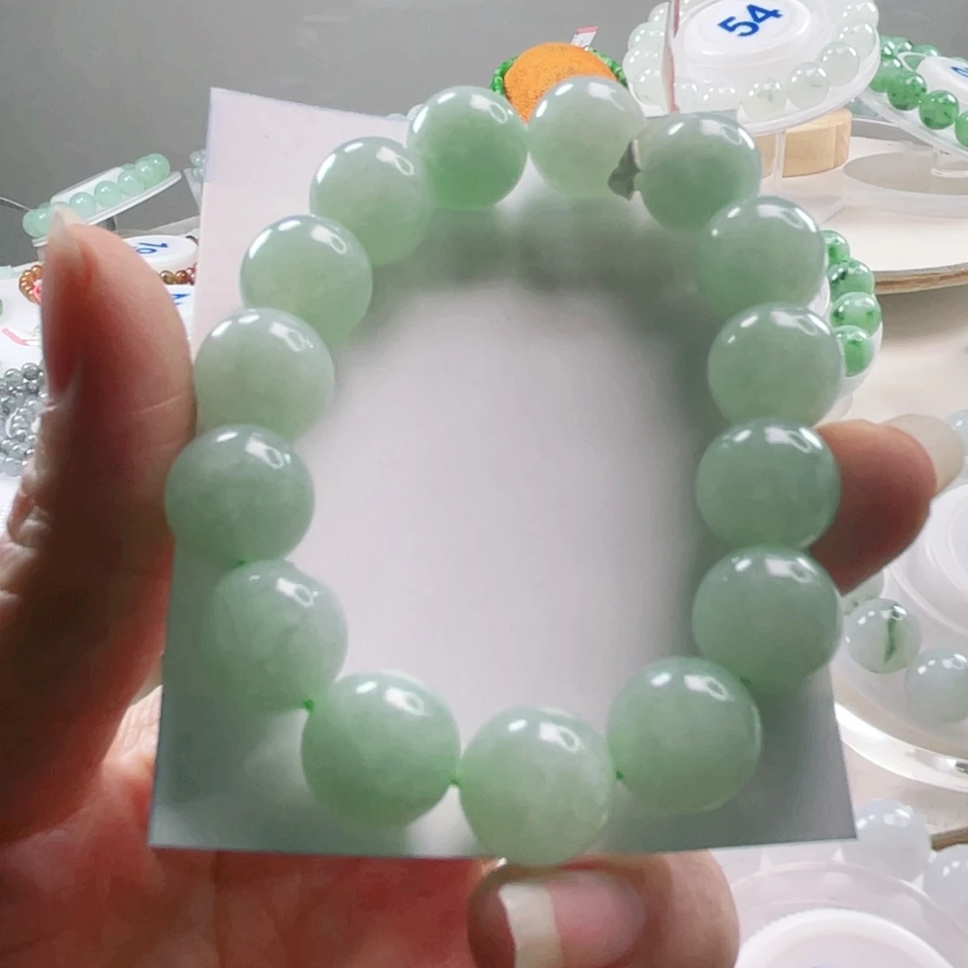 翡翠未镶嵌手链手串13.8