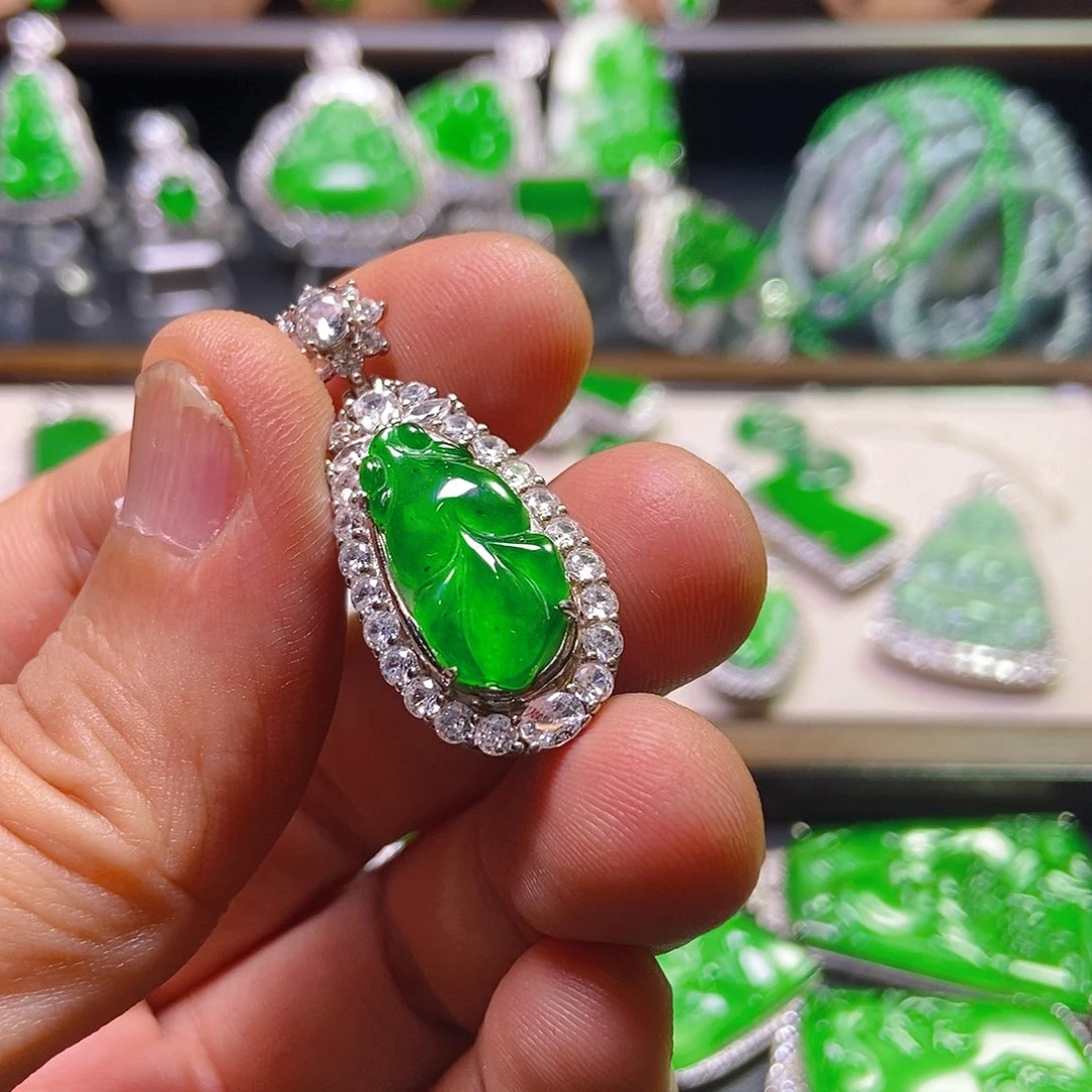 翡翠银S925镶嵌吊坠(不含链)775吊坠