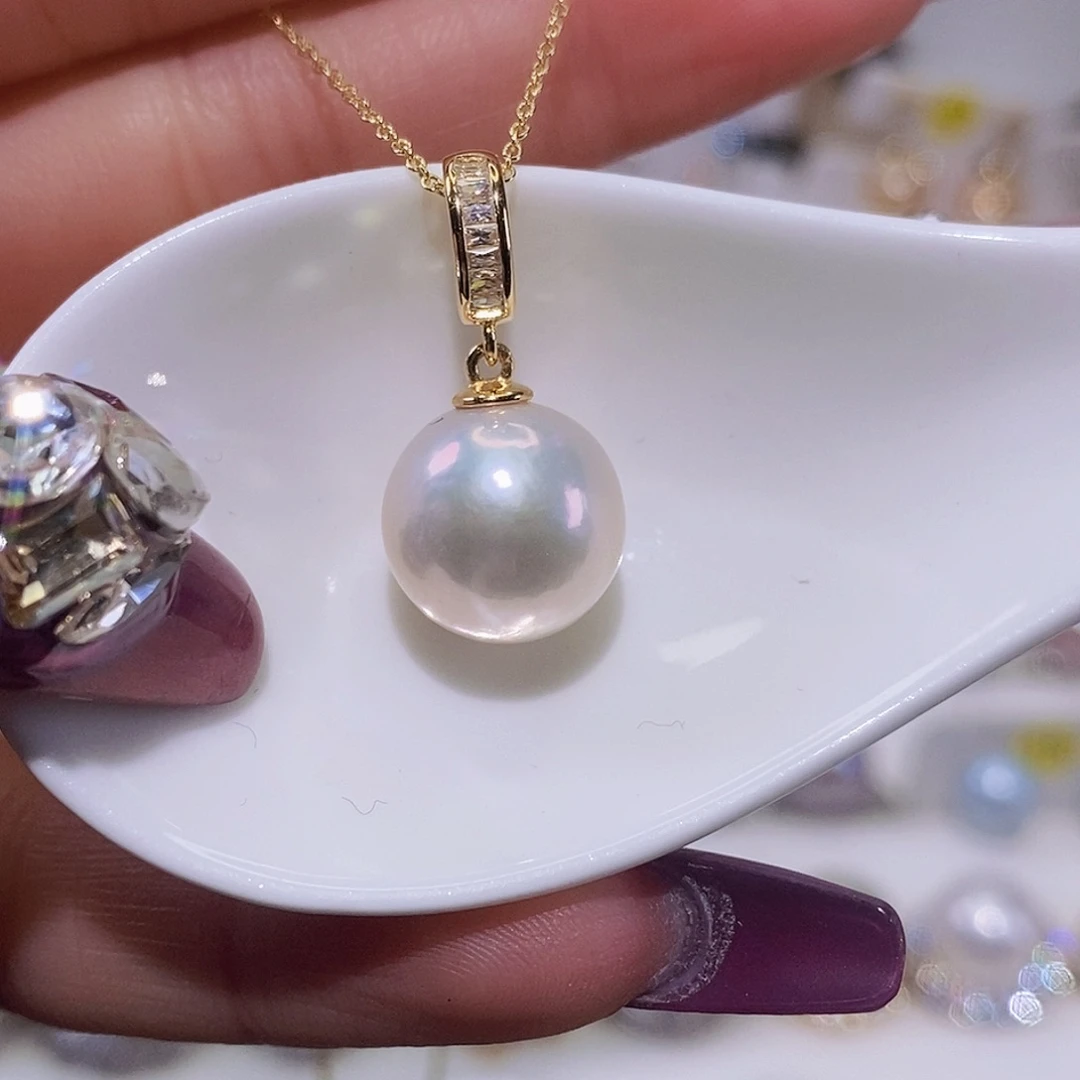 淡水珍珠颈饰银S925镶嵌