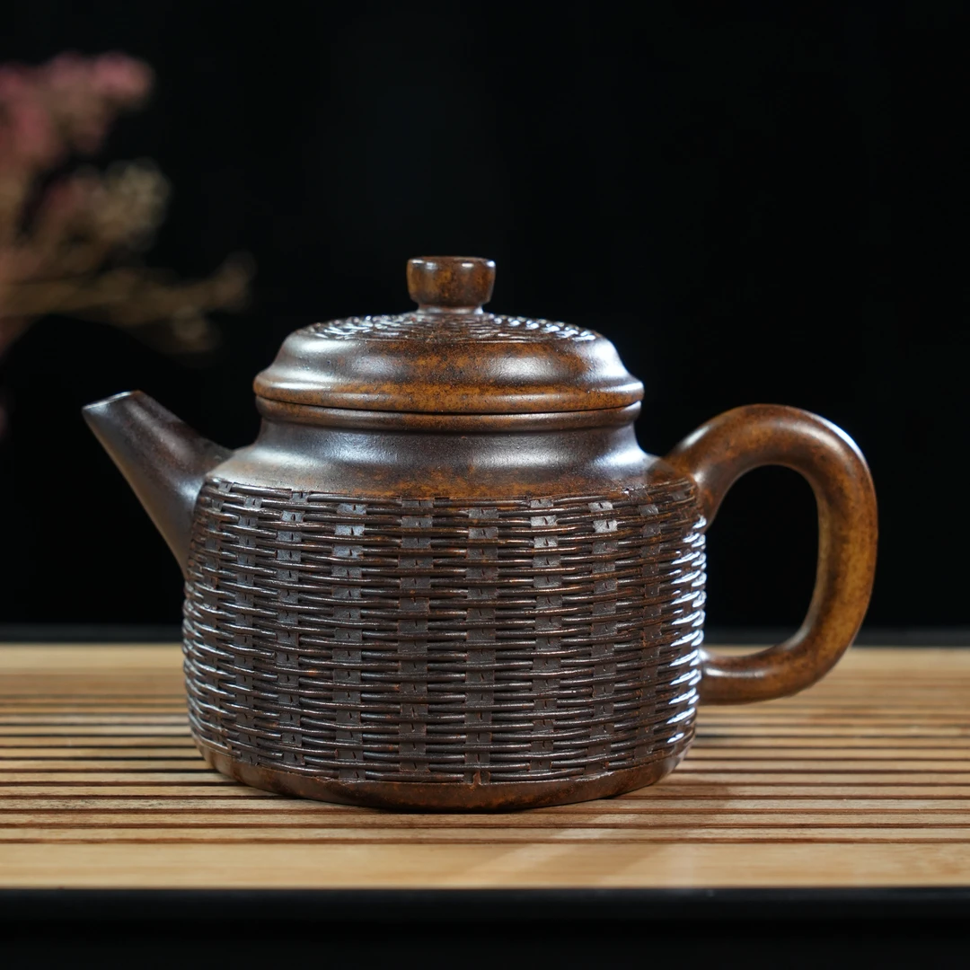 Z-FYF-06  范永芳  宜兴手工紫砂  竹编德钟