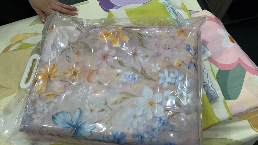 四件套 面料 4D云感 亲肤舒适 亲肤透气 印花 薄款 双层纱