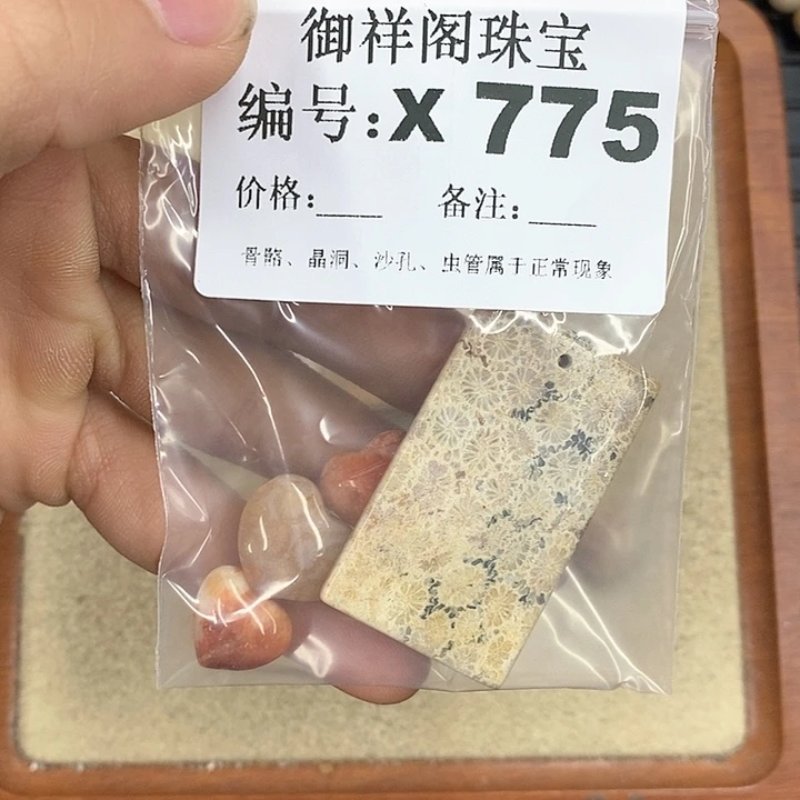 硅化珊瑚（珊瑚玉）颈饰未镶嵌憨**~