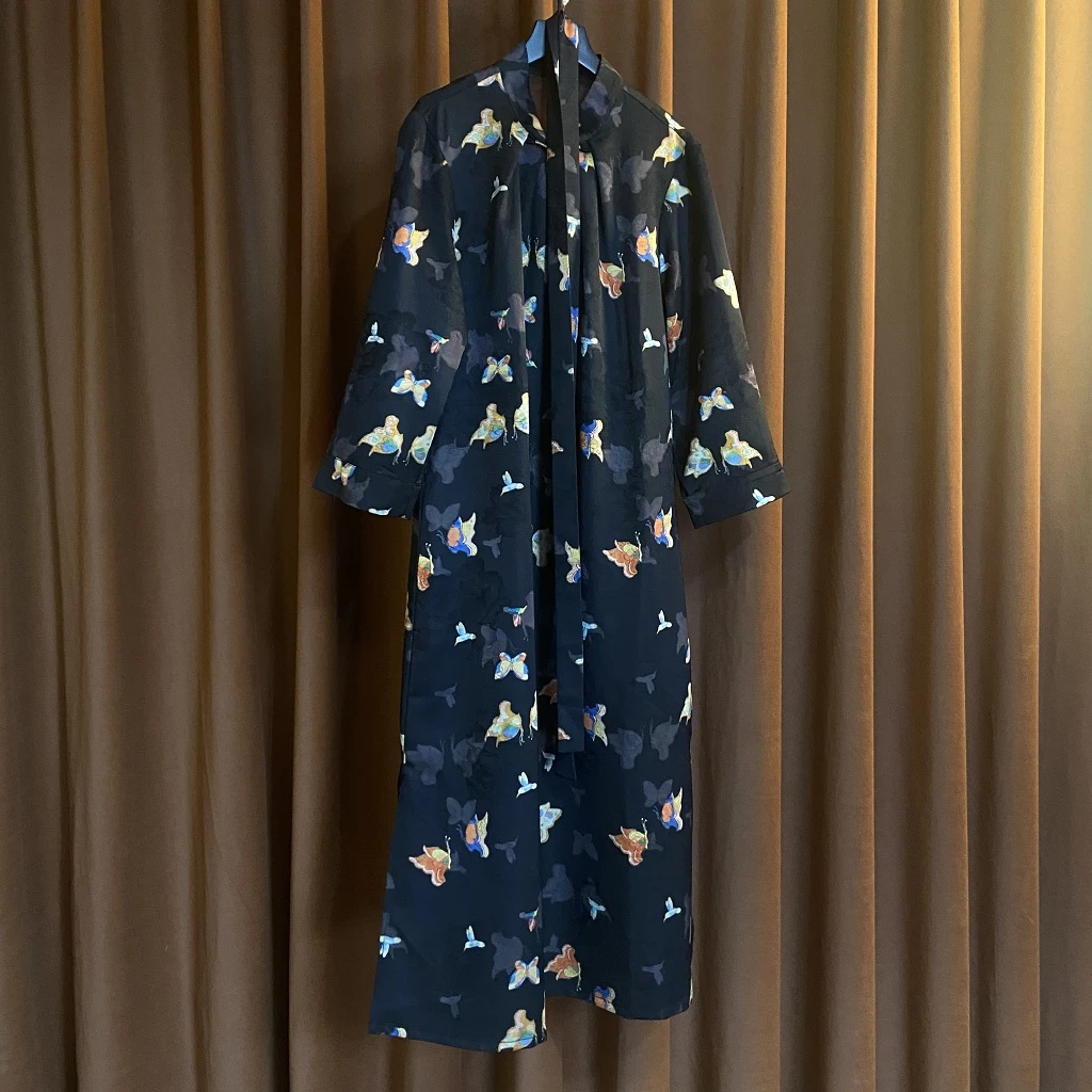 【星蝶】新中式复古中国风连衣裙时尚民族风气质大气女装优雅女