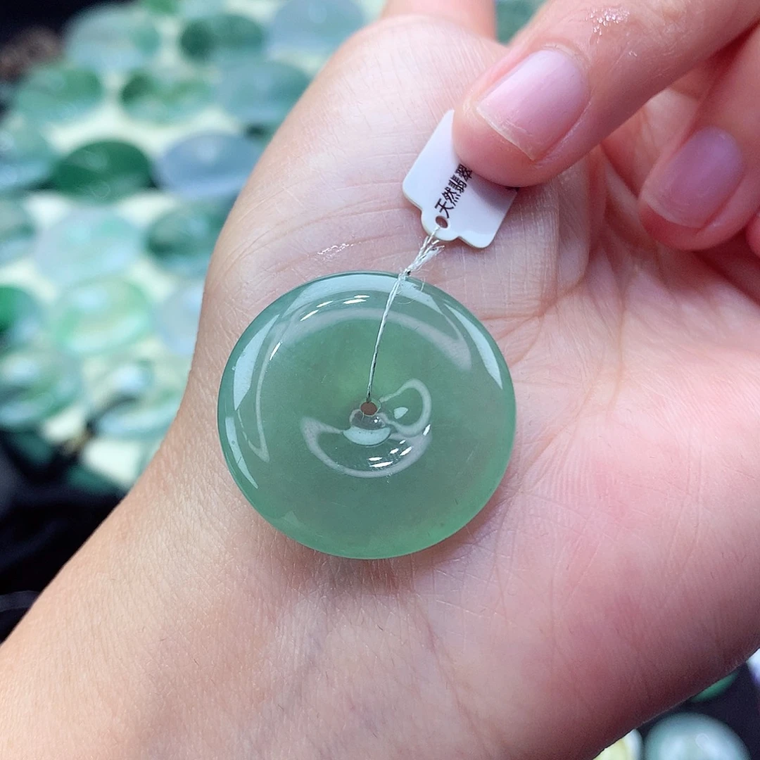 翡翠未镶嵌颈饰编号65-尺寸25.5/5.2