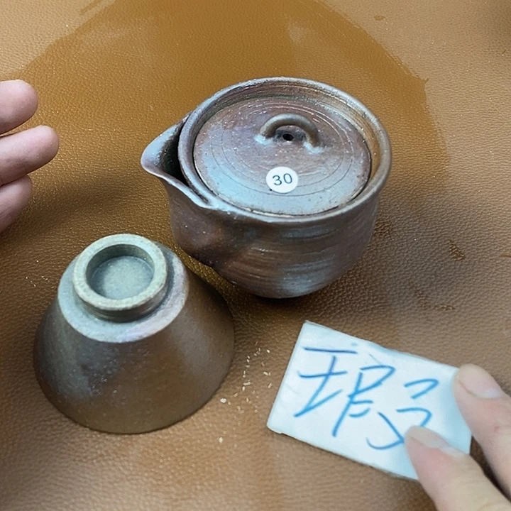 黑***白手工粗陶、柴烧茶器