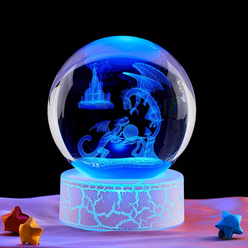 城堡西方龙水晶球礼品摆件创意情节日礼物男朋友送女朋友
