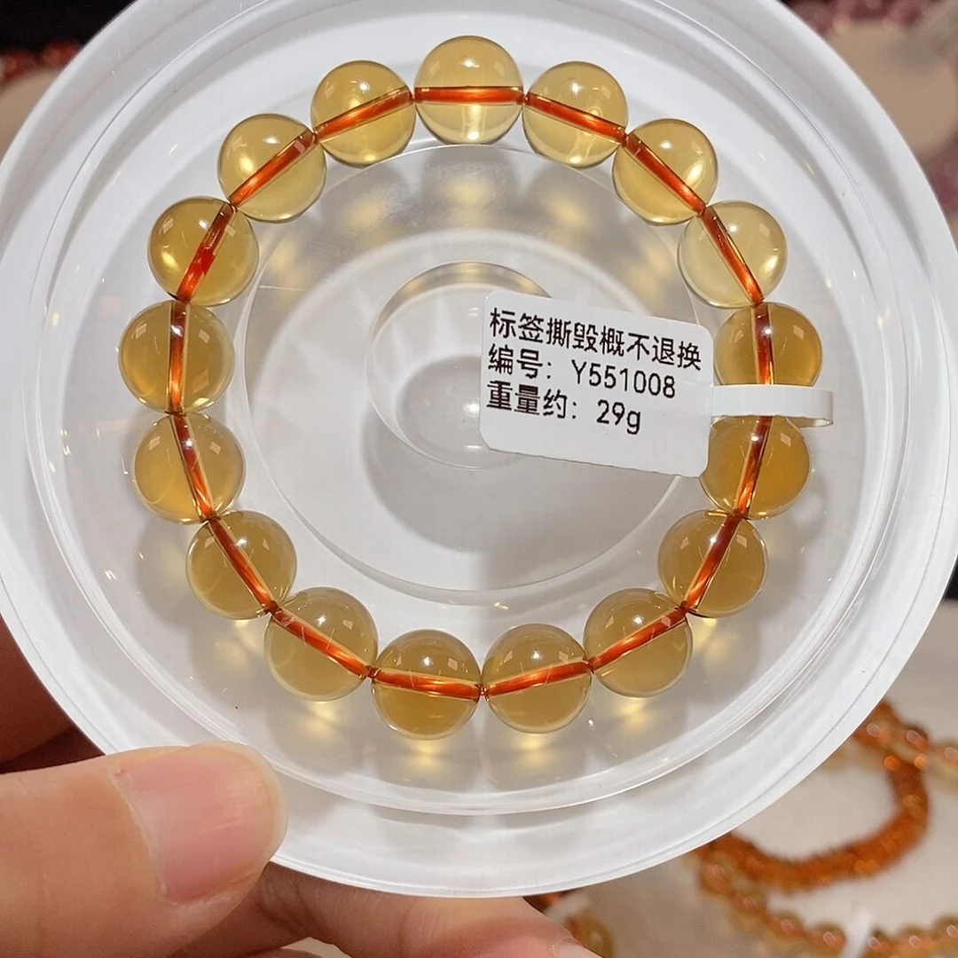 水晶手链未镶嵌J黄水晶手链