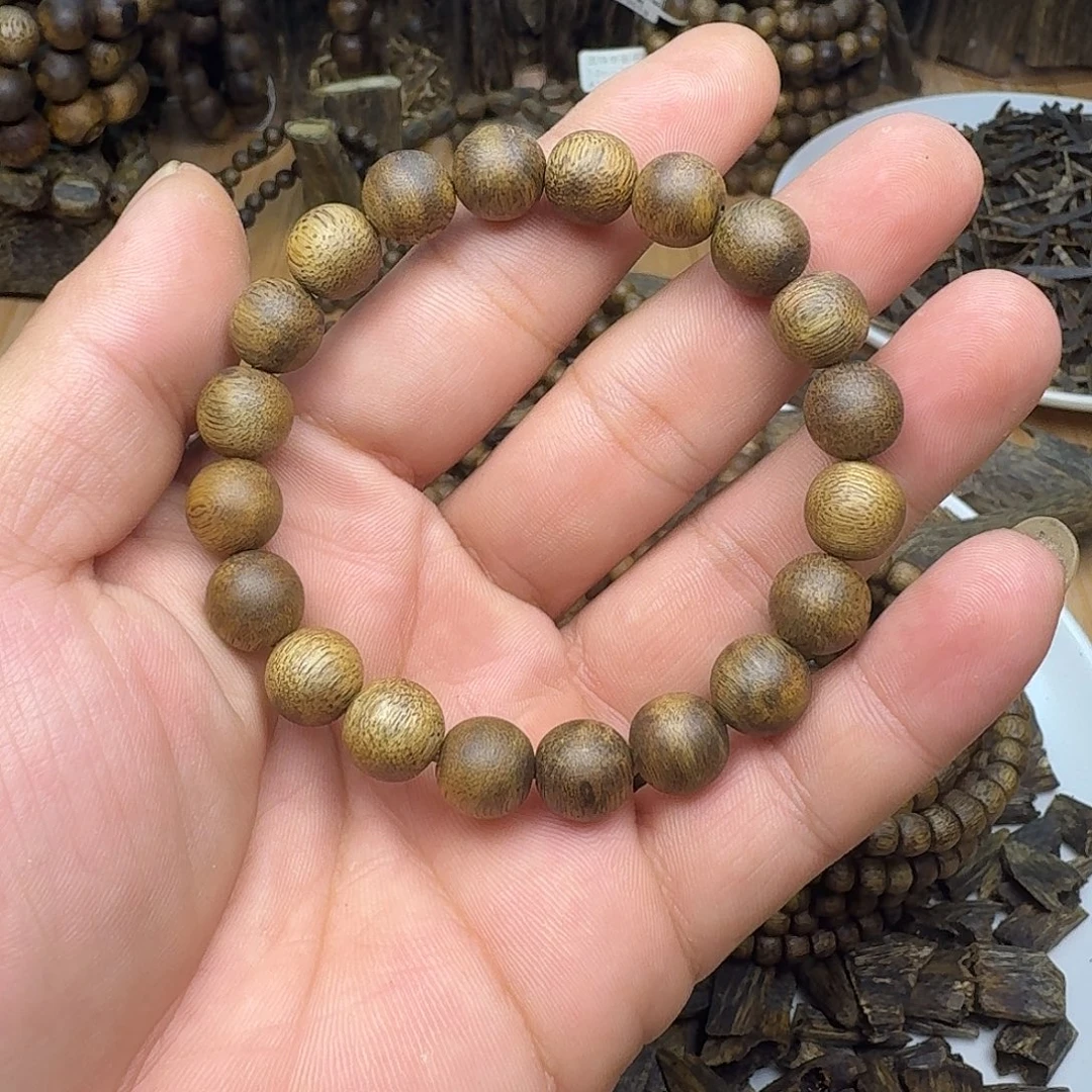 沉香沉香碎屑单圈圆珠1.0mm