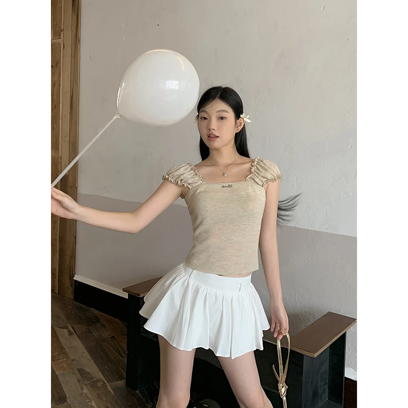 【秋秋清仓】蕾丝短款背心吊带T恤242V1489
