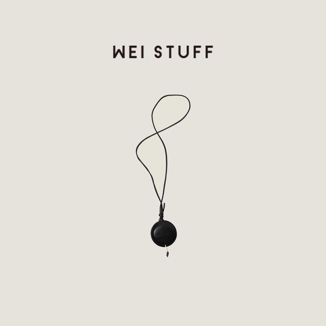 WEI STUFF 非金属皮质项链 设计感伸缩皮尺项链 8046.