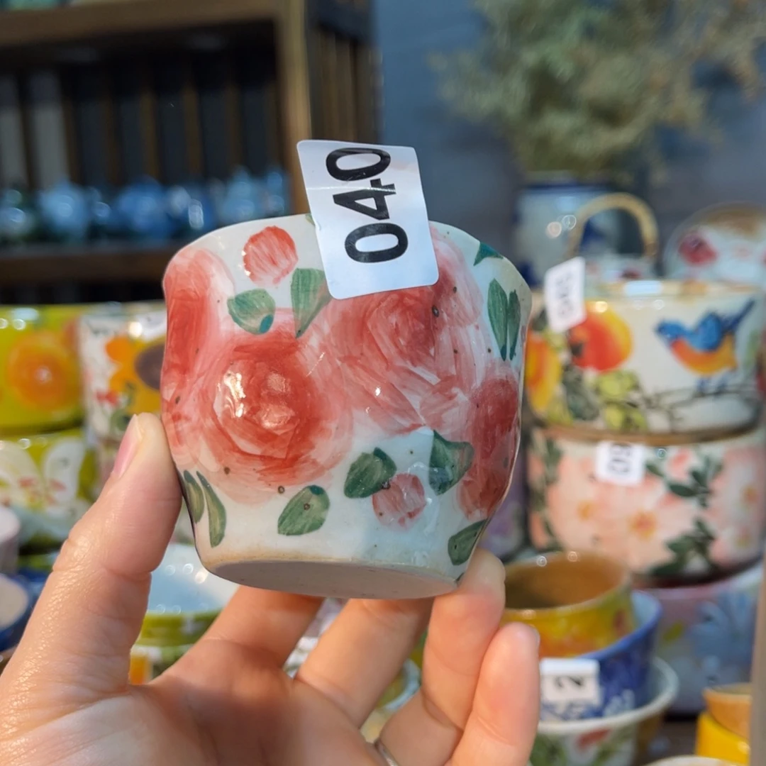 杯素浅陶瓷手工手绘