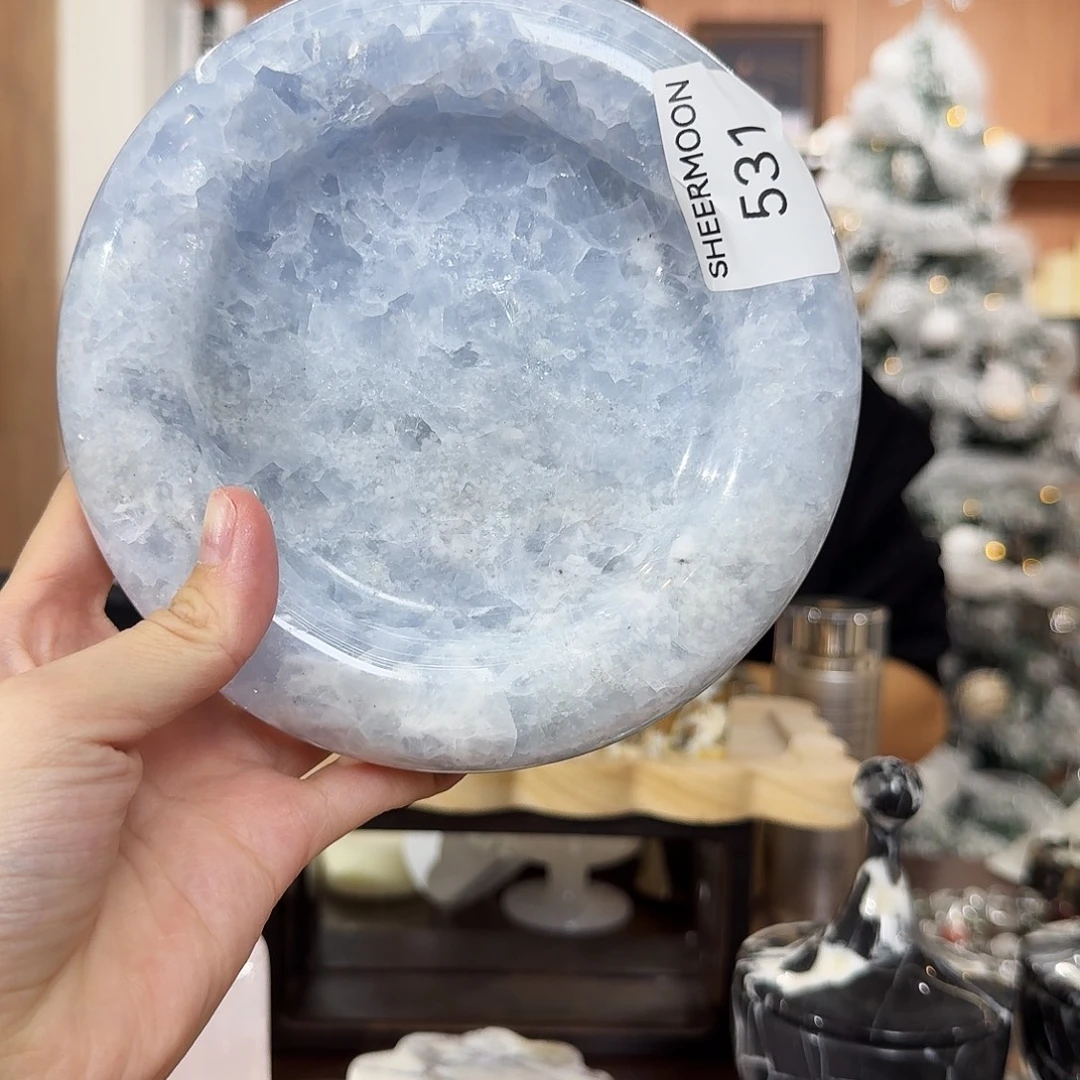 *****大理石531蓝水晶嘟嘟盘合并发货