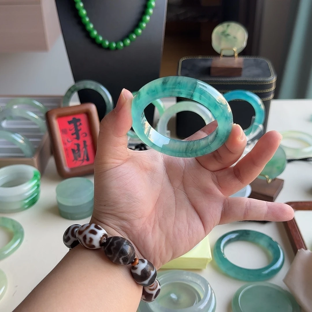 F***Y珐琅非金属完美正圈宽版天空蓝53.6飘花