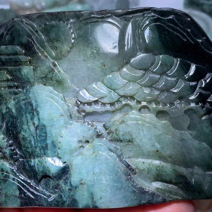 翡翠未镶嵌颈饰保真天然A货翡翠