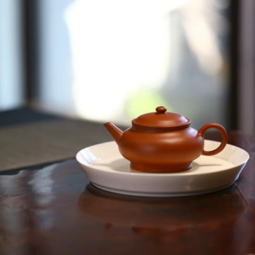 吴东元老师志修斋薛凌潇全手工朱泥水平壶150毫升宜兴紫砂壶茶具