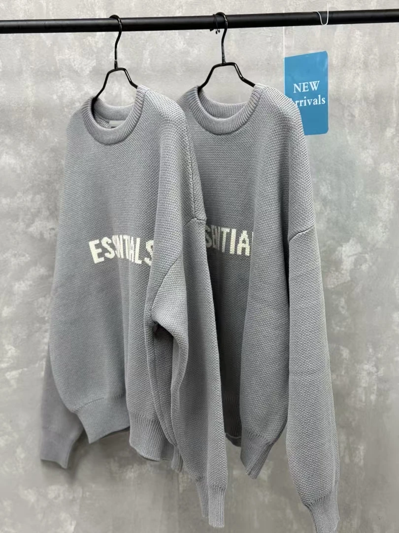全新未使用 Essentials x Nordstrom展会限定针织毛衣情侣水泥灰