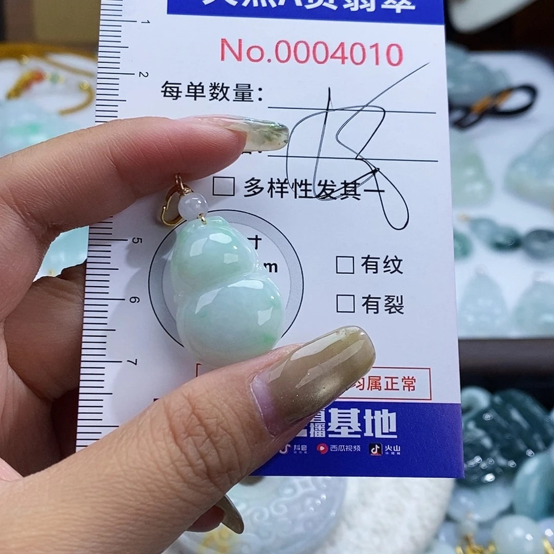 翡翠未镶嵌颈饰4010