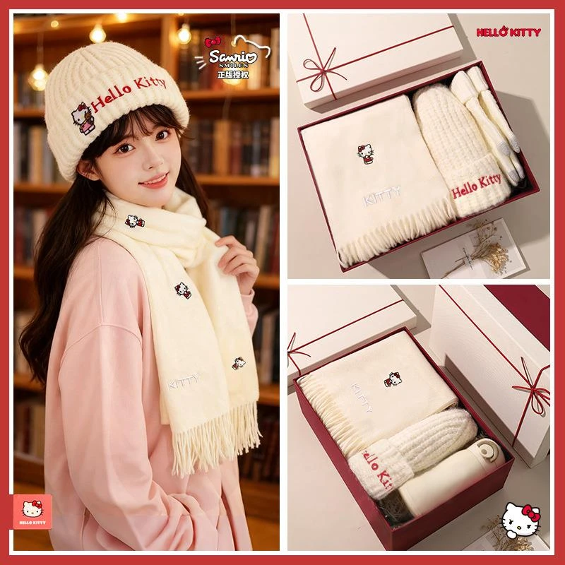 围巾女冬季生日礼物女生送女友女朋友闺蜜帽子围脖手套三件套礼盒