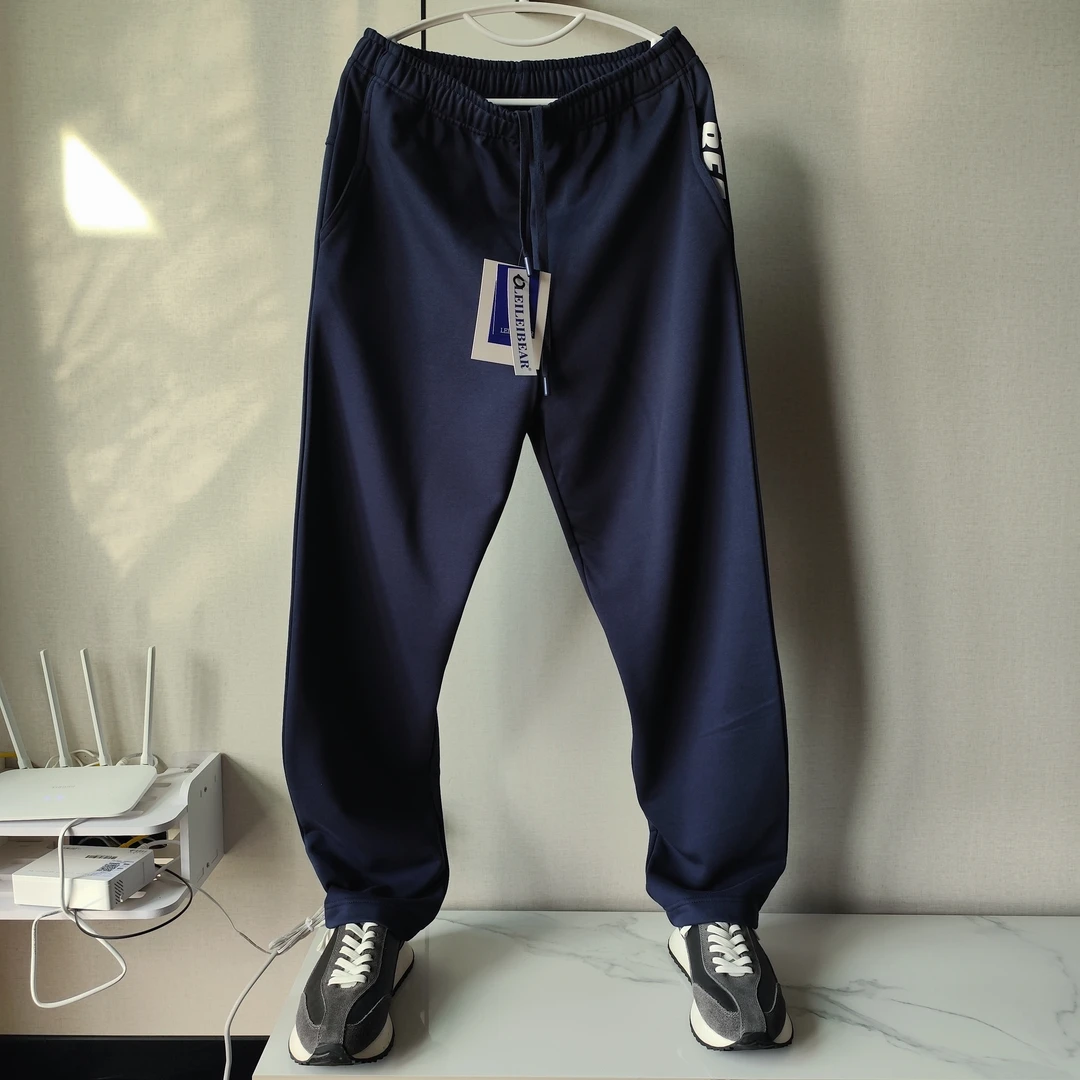 复古运动针织长裤男款直筒跑步休闲裤舒适运动裤子百搭春夏秋卫裤