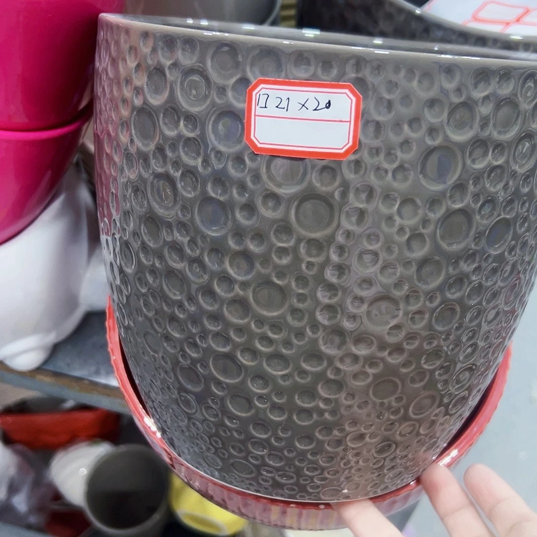 有孔外贸尾单陶瓷花盆凑单10米包邮