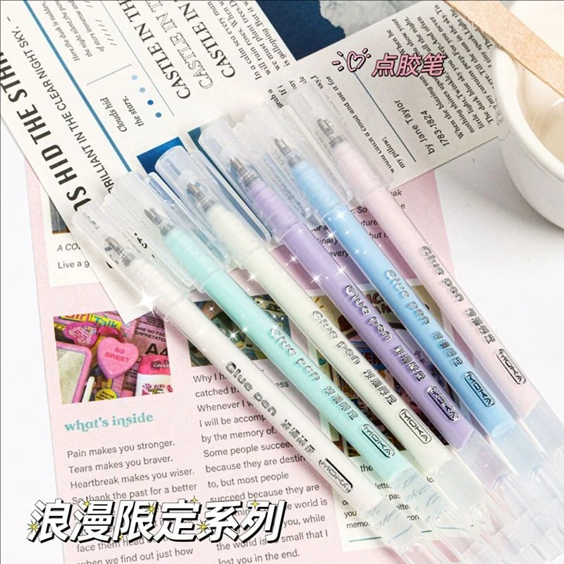 MOKA果冻笔点点胶笔笔形胶水儿童手账黏贴速干胶水学生彩色点胶笔