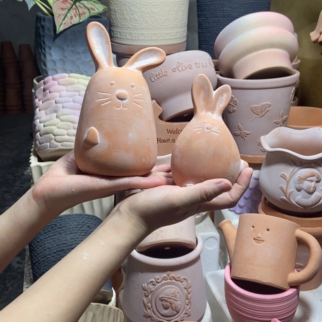 摆件 爱心兔+长耳朵兔子2只