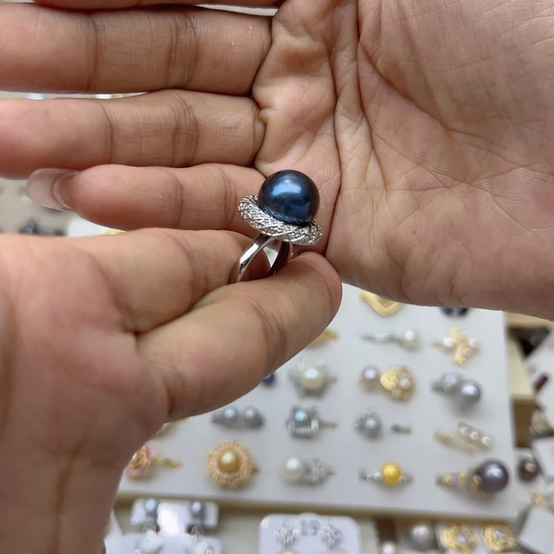 ****淡水珍珠戒指合金