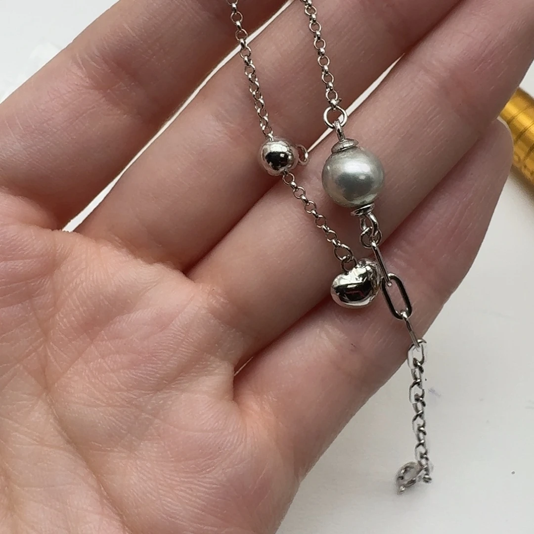 手绳海水珍珠银S925镶嵌