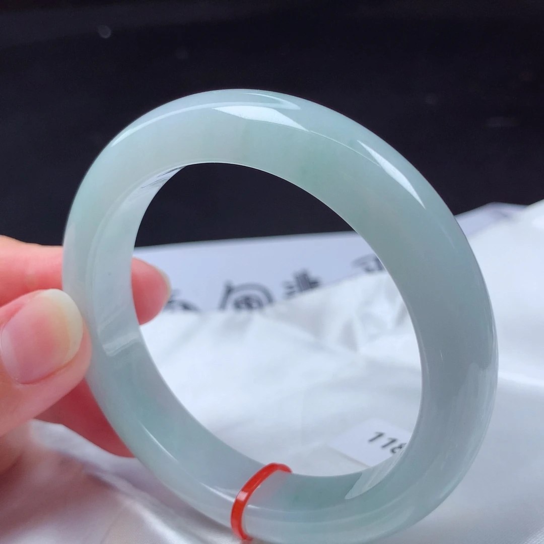 翡翠未镶嵌手镯56圈s11823