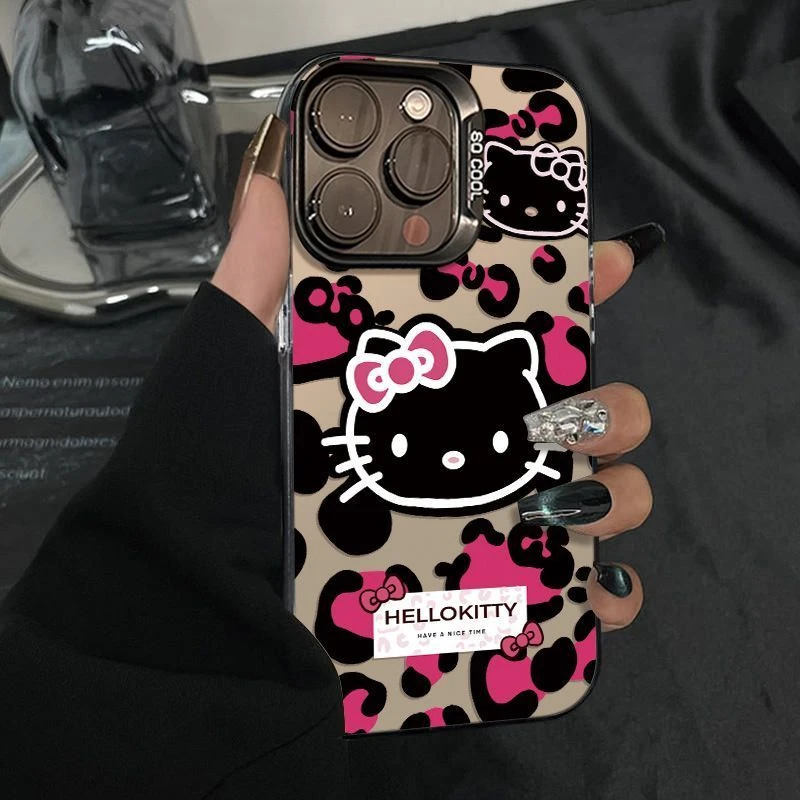 撞色元气豹纹凯特适用苹果16手机壳iphone15华为小米vivo防14/13