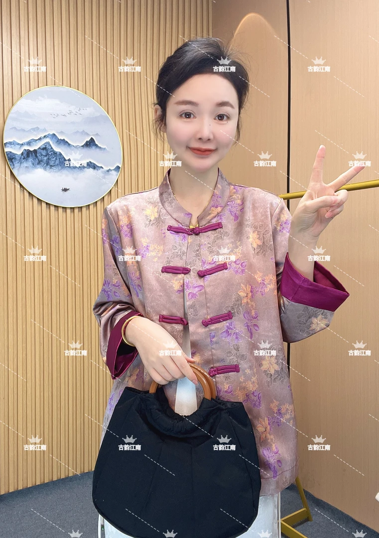 【古韵江南】专属定制·注重品质气质国风盘扣外套提花女上衣D122602