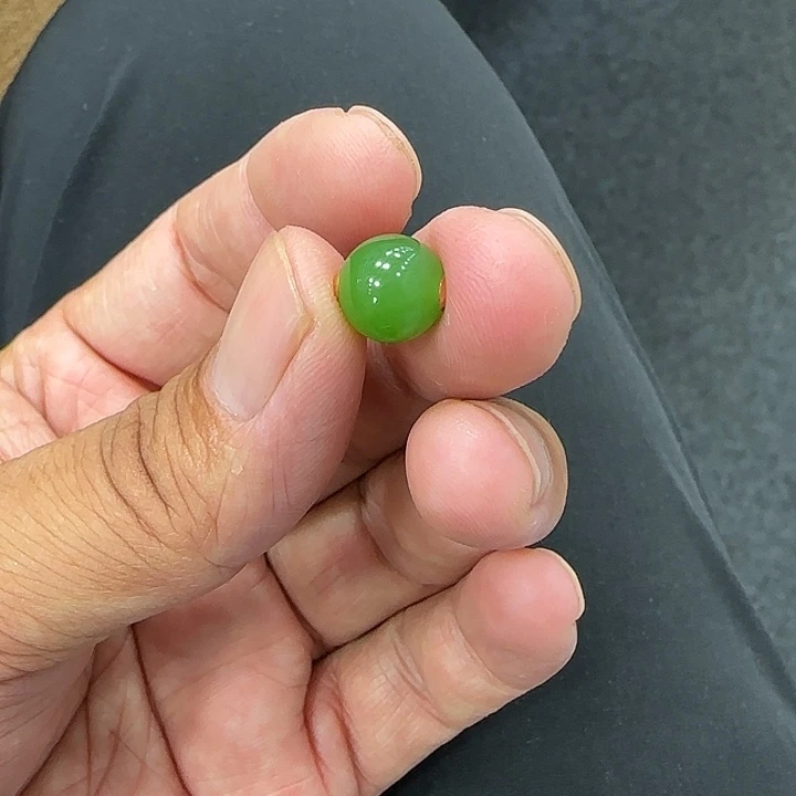 和田玉（碧玉）18K金镶嵌颈饰德罗斯碧玉10号