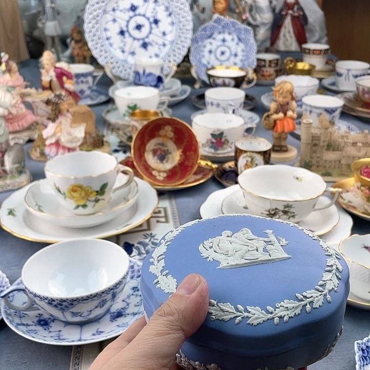 中古欧瓷瓷器小房子