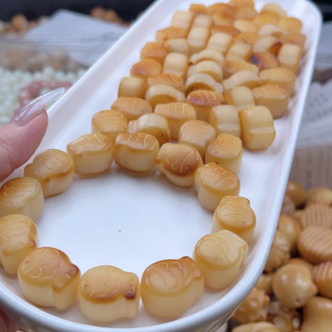 白玉菩提吊坠q18-19mm/5+1颗鱼饼