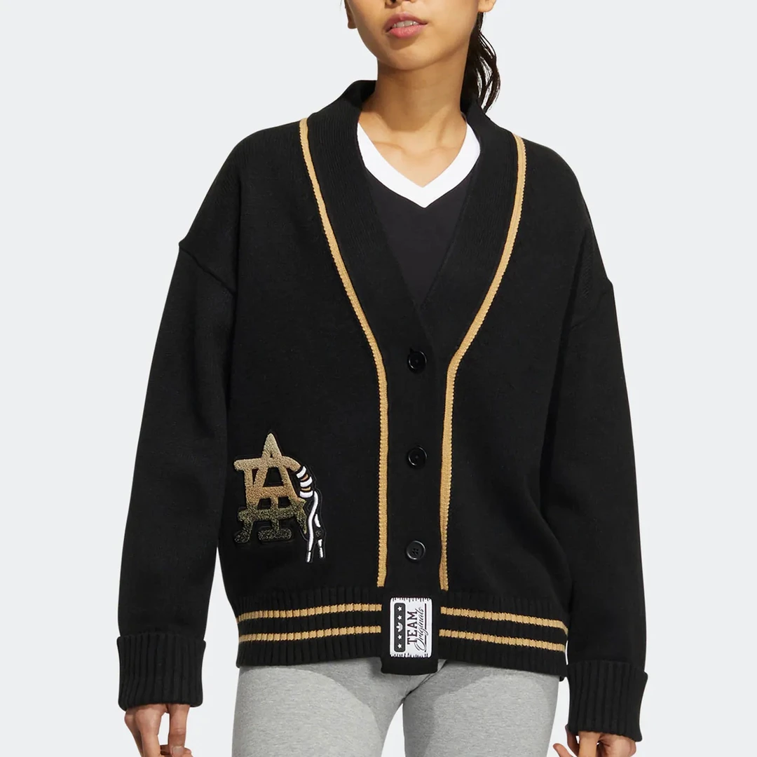 Adidas/阿迪达斯正品三叶草2024秋季新款女子针织开衫HS9523