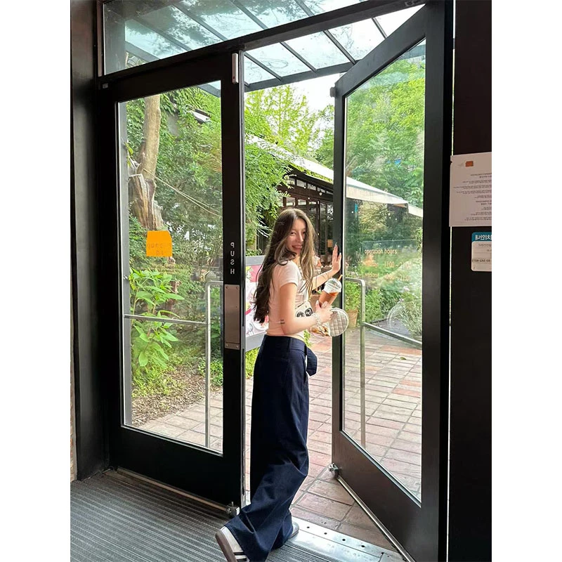 通勤风修身显瘦穿搭小众设计款T恤短袖上衣2025夏季宽松百搭长裤