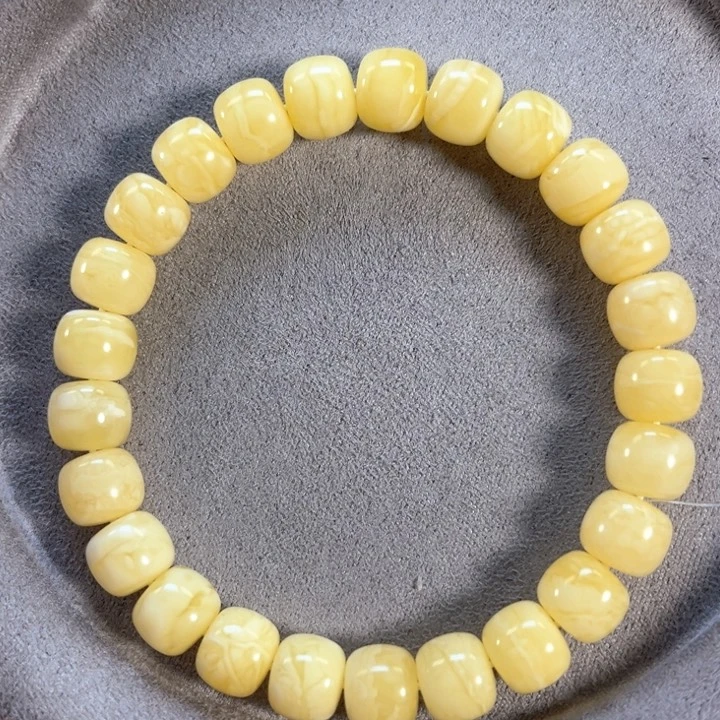 未镶嵌蜜蜡手串纯天然俄料白蜡金纹虎皮