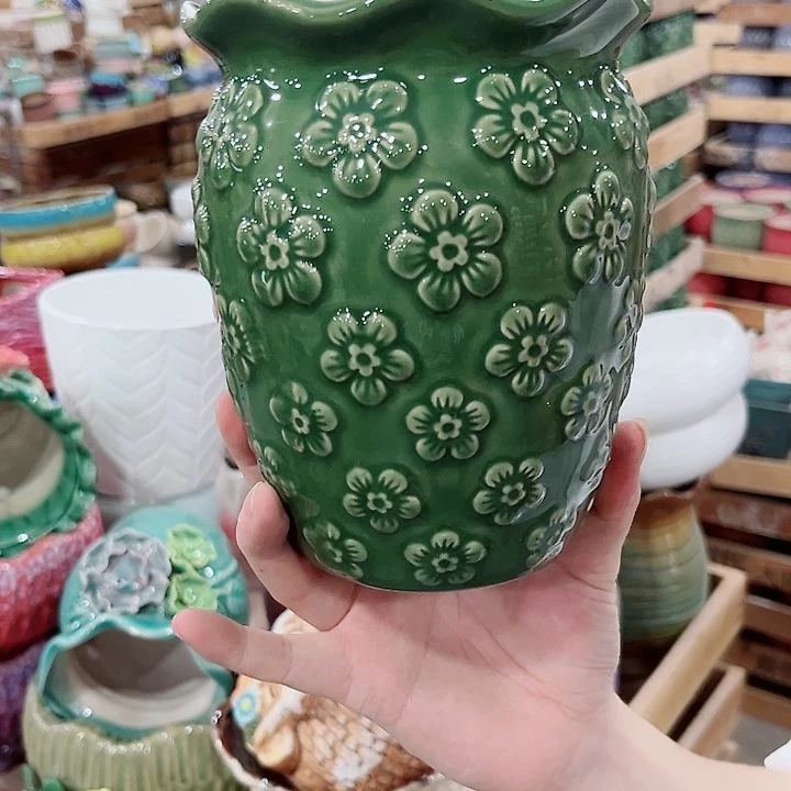 有孔.凑单10元陶瓷花盆发货！