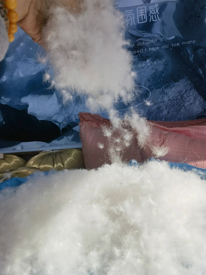 95手拔超大朵白鹅绒1克750朵